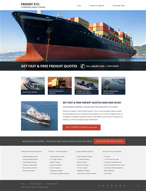 Wordpress Design by pb for Freight Etc Inc. | Design: #4381880