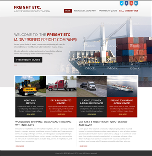 Wordpress Design by OM for Freight Etc Inc. | Design: #4391917