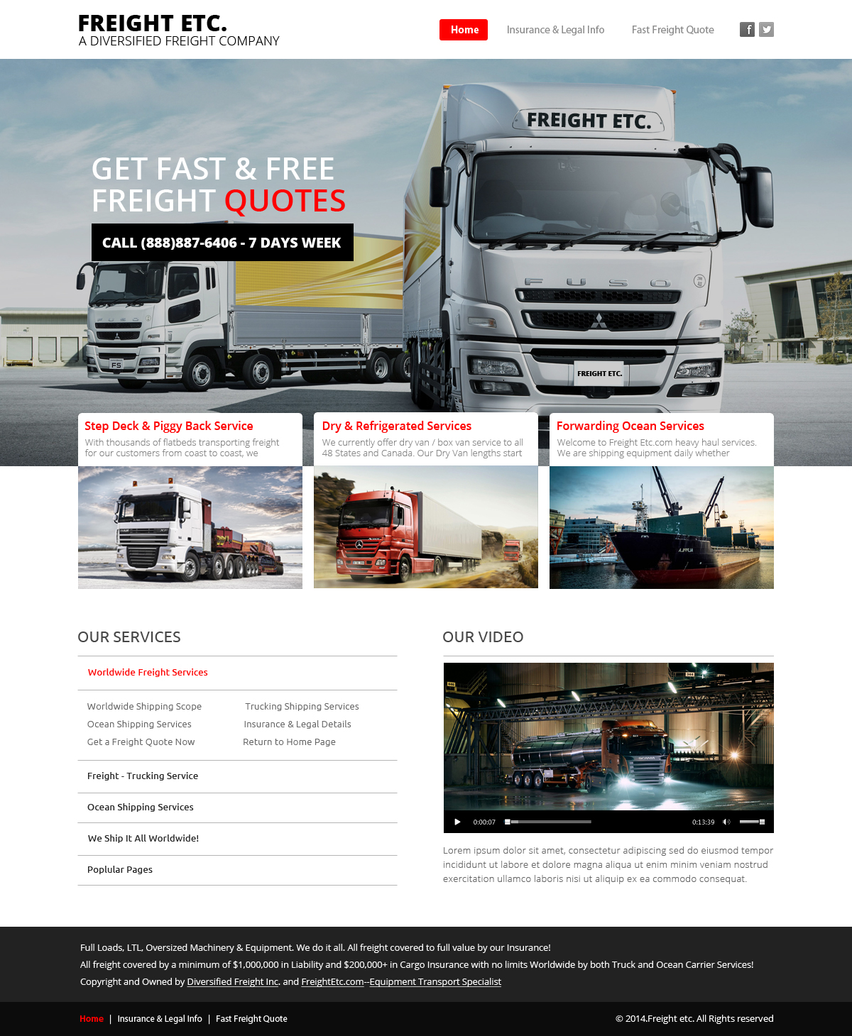Wordpress Design by OM for Freight Etc Inc. | Design #4391919