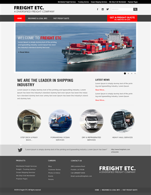 Wordpress Design by OM for Freight Etc Inc. | Design: #4391925