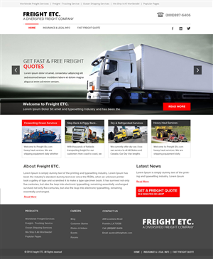 Wordpress Design by OM for Freight Etc Inc. | Design: #4391927