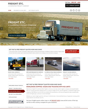 Wordpress Design by OM for Freight Etc Inc. | Design: #4391937