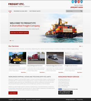 Wordpress Design by OM for Freight Etc Inc. | Design: #4391951