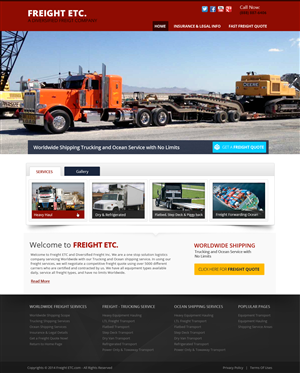 Wordpress Design by OM for Freight Etc Inc. | Design: #4391962