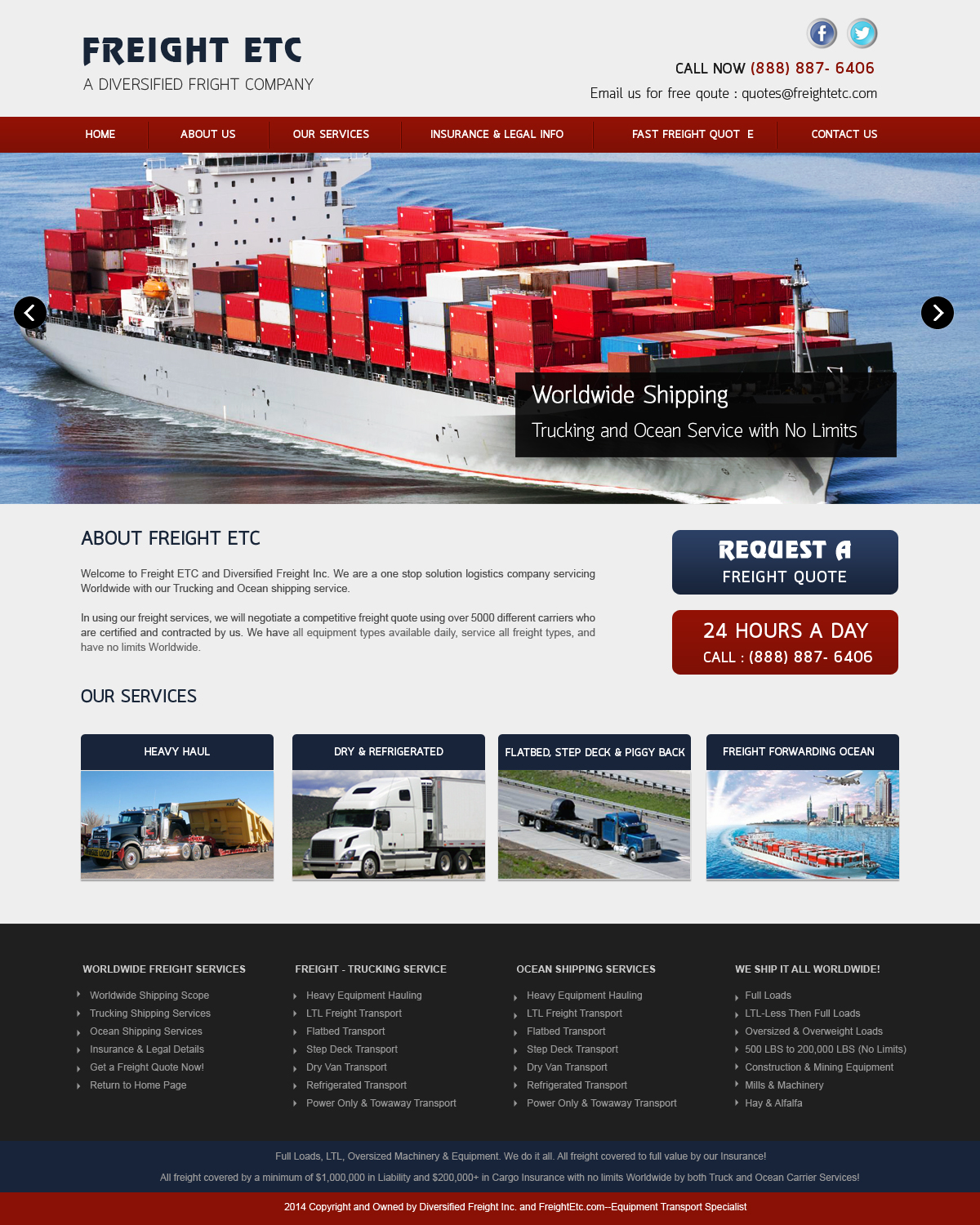 Wordpress Design by Creative X Designs for Freight Etc Inc. | Design #4399794