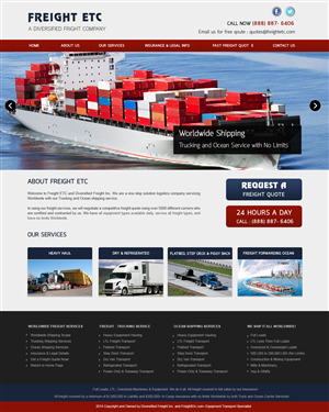 Wordpress Design by Creative X Designs for Freight Etc Inc. | Design: #4399794