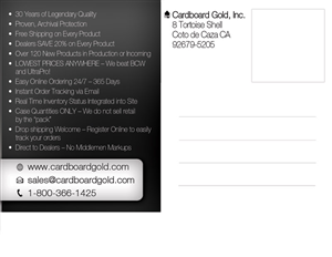 Postcard Design by alessandroevge for Cardboard+Gold%2C+Inc. | Design: #4369588