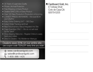 Postcard Design by alessandroevge for Cardboard+Gold%2C+Inc. | Design: #4378369