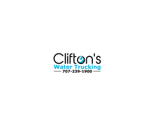 Clifton's water trucking  707-239-1900 | Logo Design by Mario