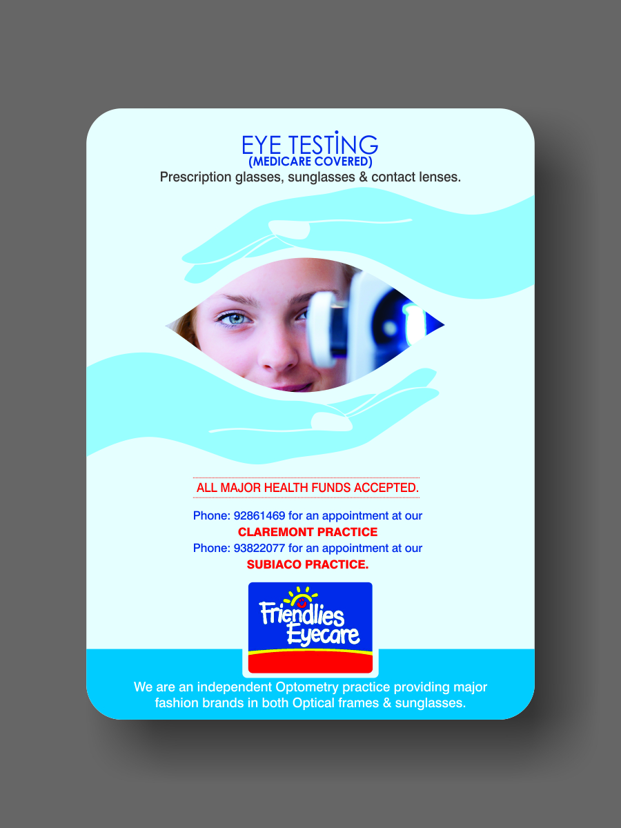 Flyer Design by cb1318 for Friendlies Eyecare | Design #4482507