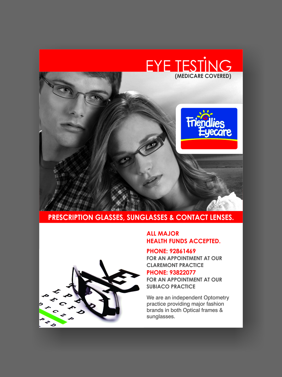 Flyer Design by cb1318 for Friendlies Eyecare | Design #4482627