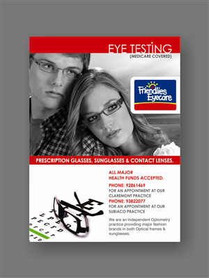 Flyer Design by cb1318 for Friendlies Eyecare | Design: #4482627