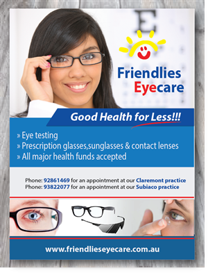 Flyer Design by alex989 for Friendlies Eyecare | Design: #4404561