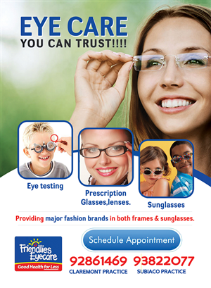 Flyer Design by creationz2011 for Friendlies Eyecare | Design: #4477276