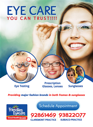 Flyer Design by creationz2011 for Friendlies Eyecare | Design: #4479550