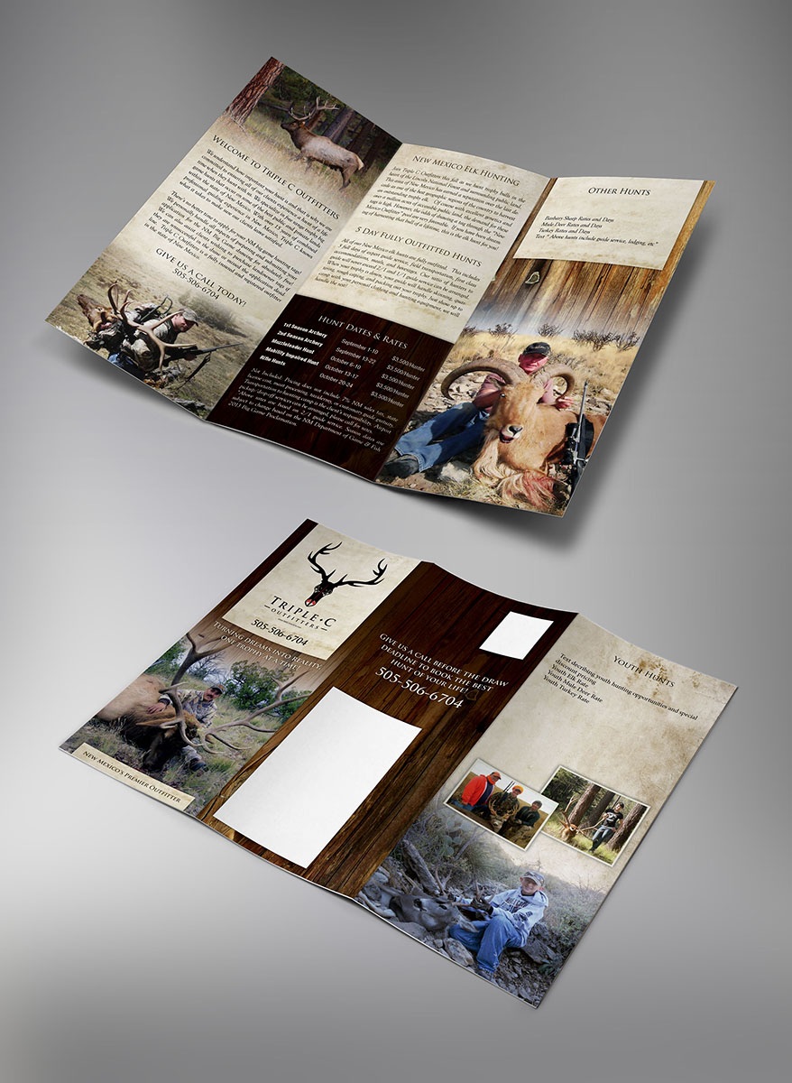 Brochure Design by RYCO Design for Triple C Outfitters | Design #1253559