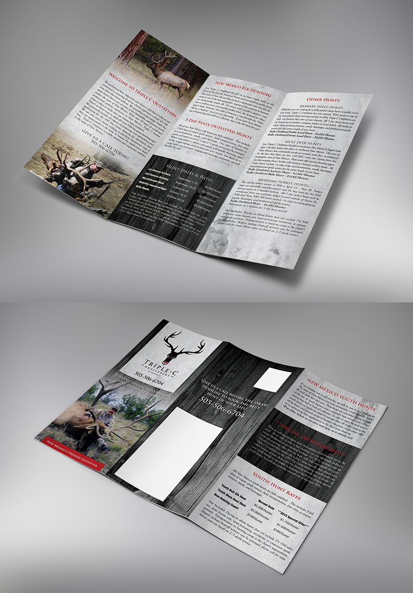 Design de Brochure par RYCO Design pour Triple C Outfitters | Design #1254970