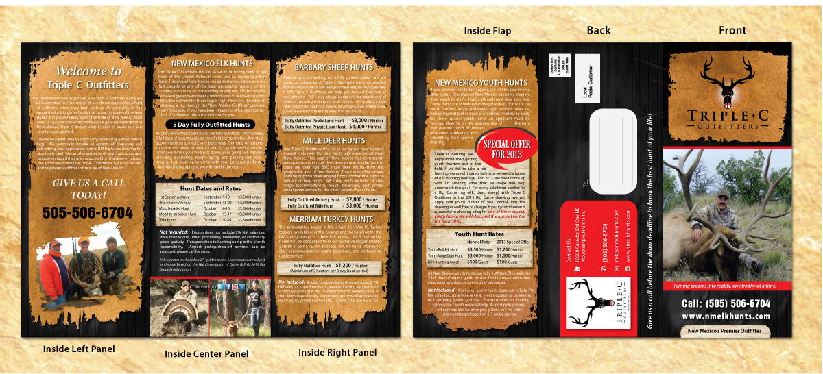 Brochure Design by Sbss for Triple C Outfitters | Design #1256188