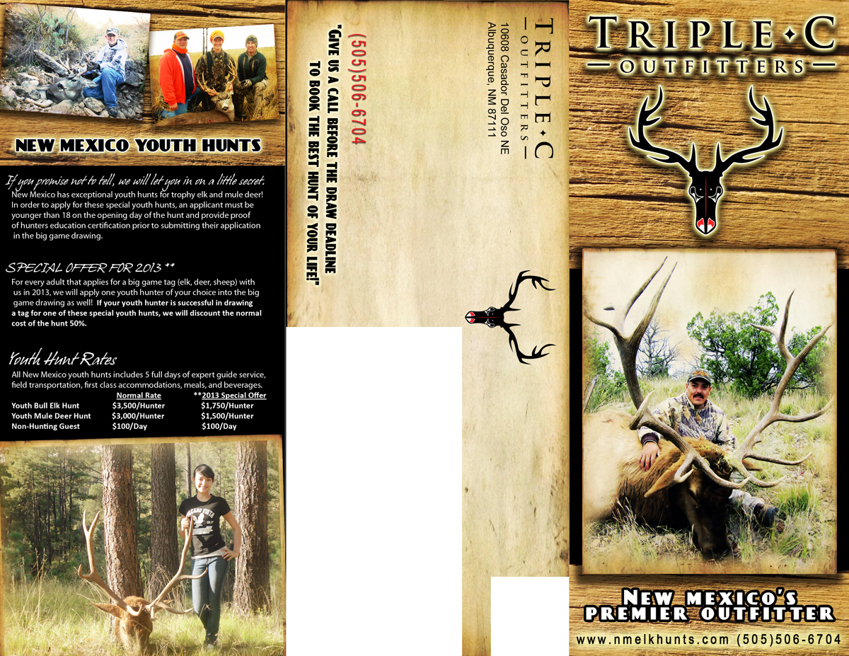 Design de Brochure par NegZero pour Triple C Outfitters | Design #1273951