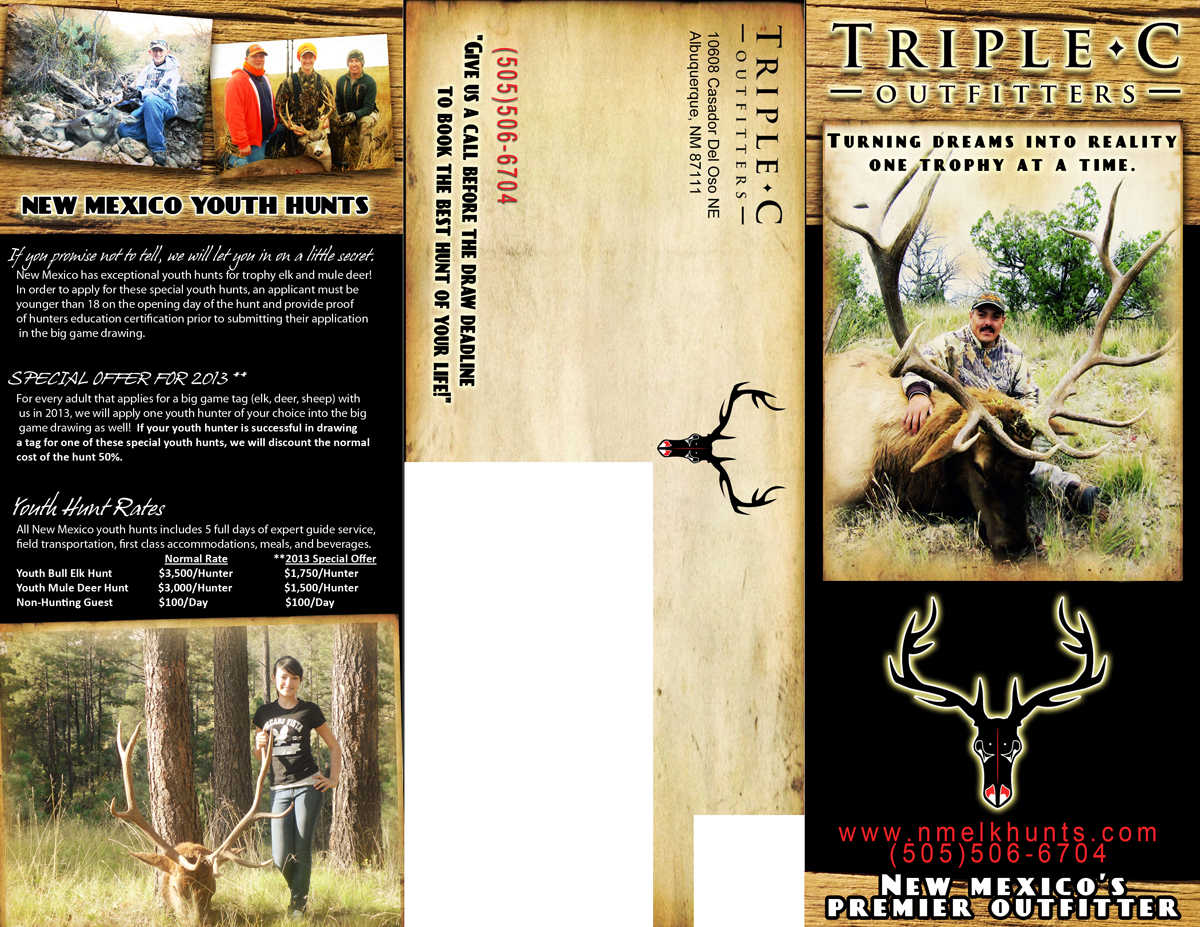 Brochure Design by NegZero for Triple C Outfitters | Design #1273956