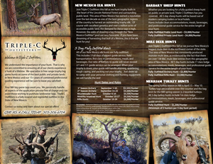 Brochure Design by NegZero for Triple C Outfitters | Design: #1274066
