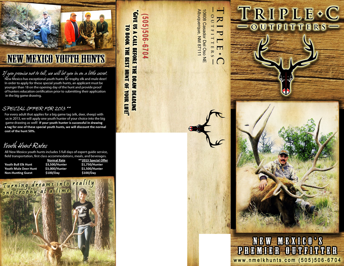 Brochure Design by NegZero for Triple C Outfitters | Design #1275616