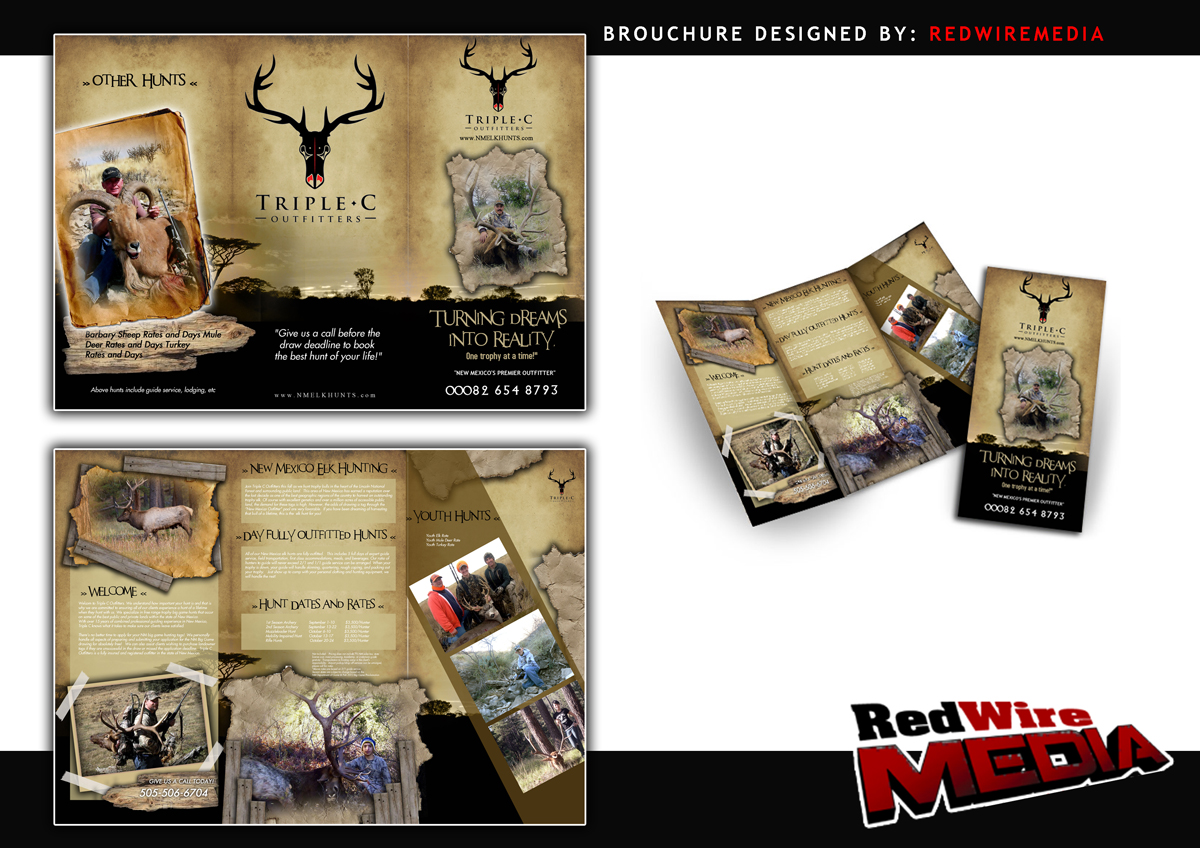 Brochure Design by Red Wire Media for Triple C Outfitters | Design #1276018