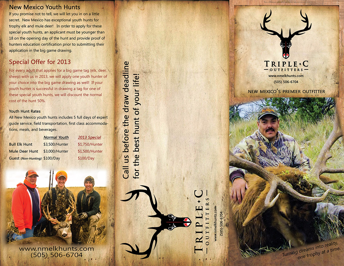 Brochure Design by SuzanneWalter for Triple C Outfitters | Design #1264407