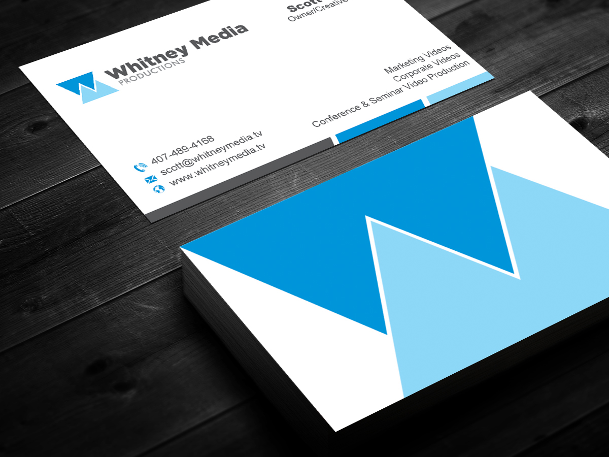 Business Card Design by Sarah Haroon for Whitney Media Productions | Design #4383386