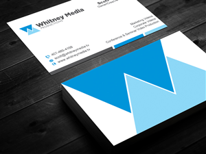 Business Card Design by Sarah Haroon for Whitney Media Productions | Design: #4383386