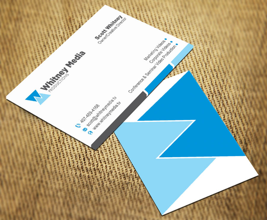 Business Card Design by Sarah Haroon for Whitney Media Productions | Design #4384990