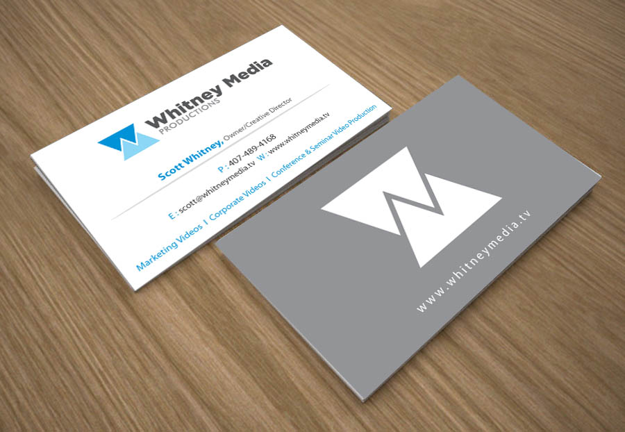 Business Card Design by Joy16589 for Whitney Media Productions | Design #4399594