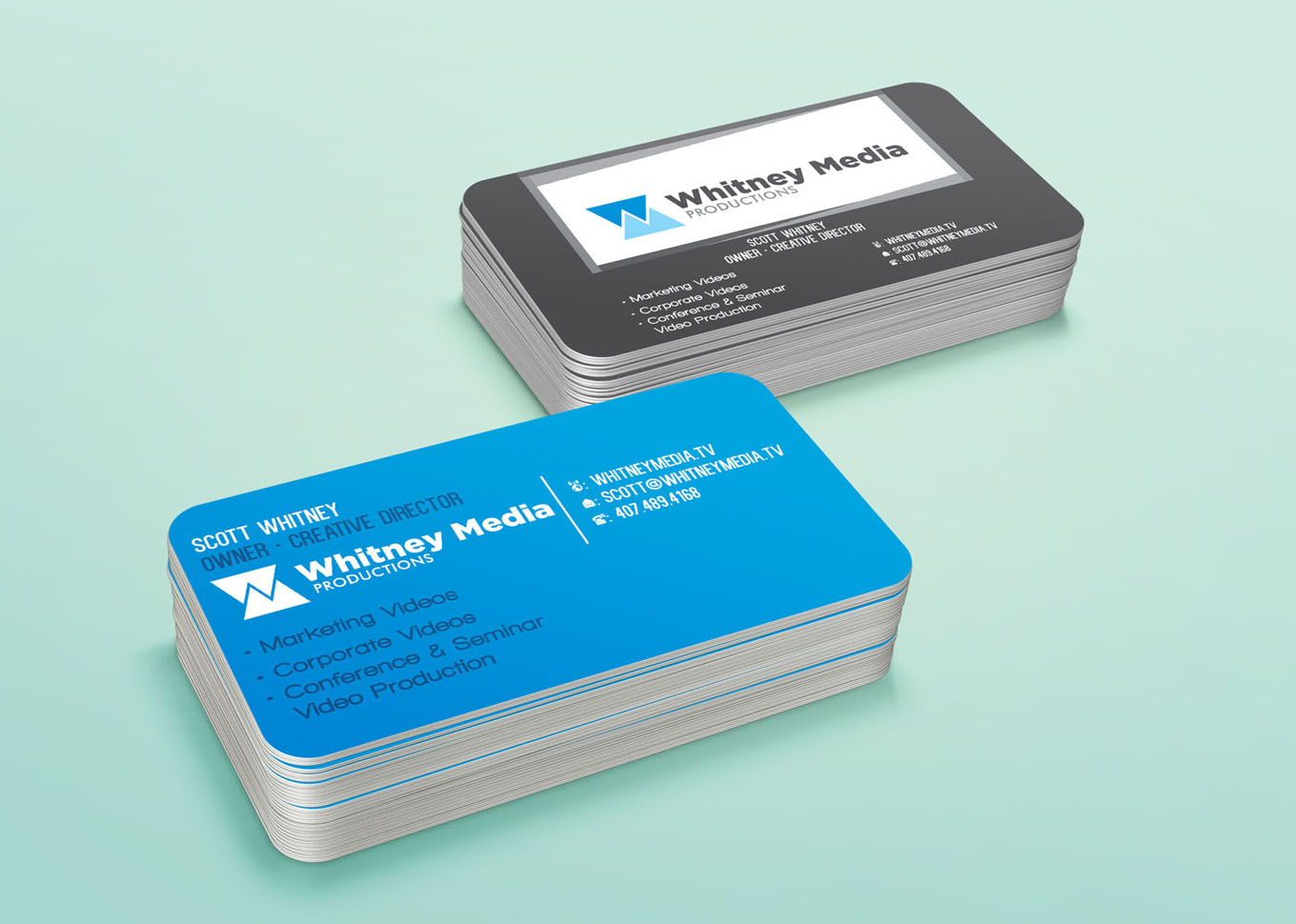 Diseño de Tarjeta de Presentación por Mark Moore para Whitney Media Productions | Diseño #4393716