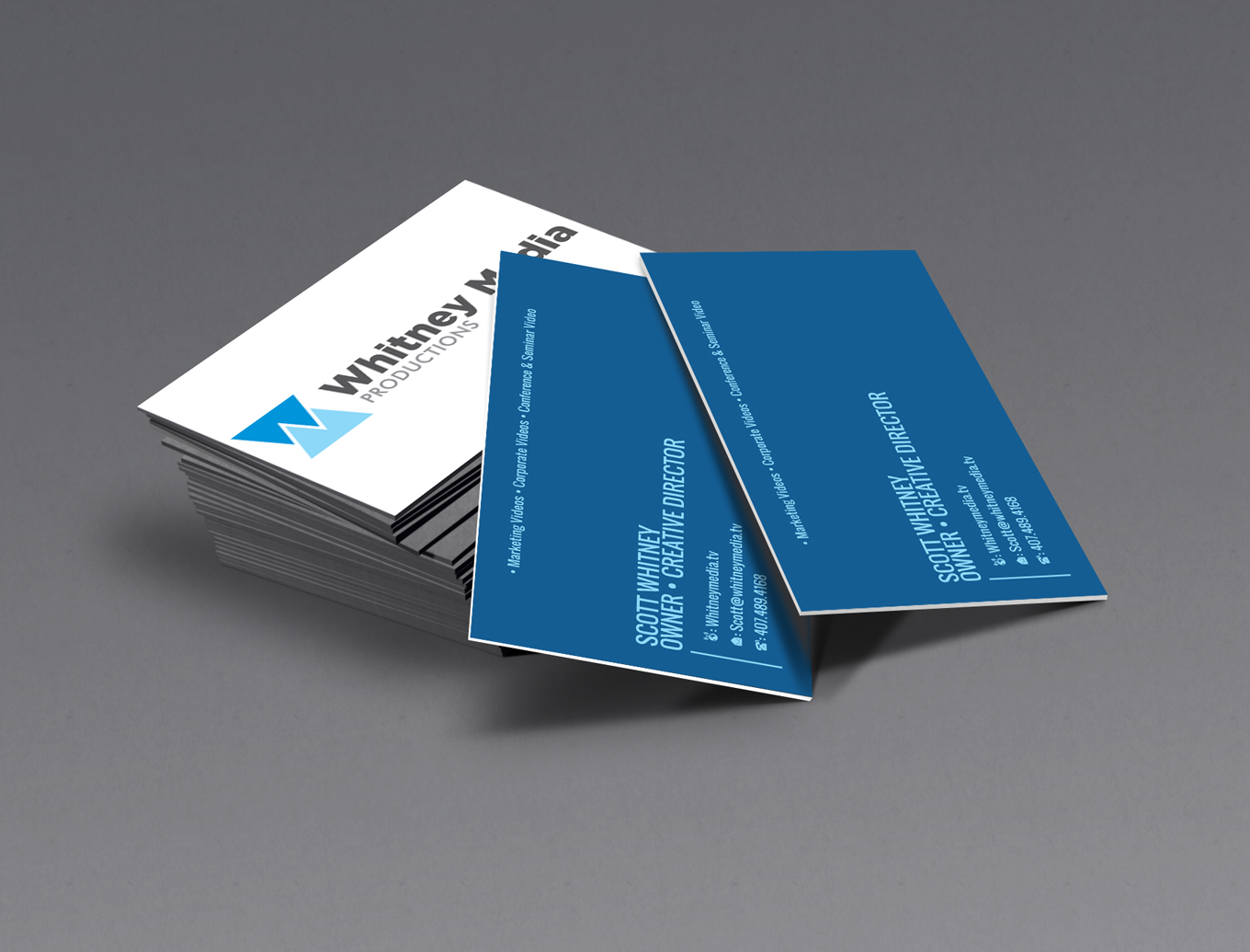 Business Card Design by Mark Moore for Whitney Media Productions | Design #4406914
