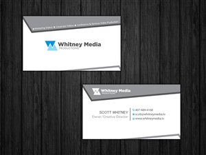 Business Card Design by Nino Qasoshvili for Whitney Media Productions | Design #4396080