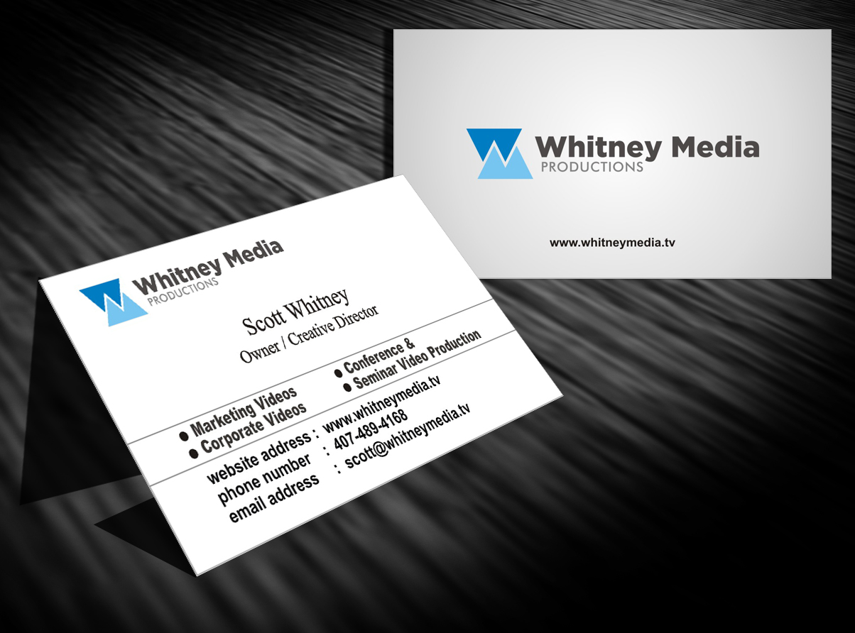 Business Card Design by Ron_Hab Graphics for Whitney Media Productions | Design #4402003