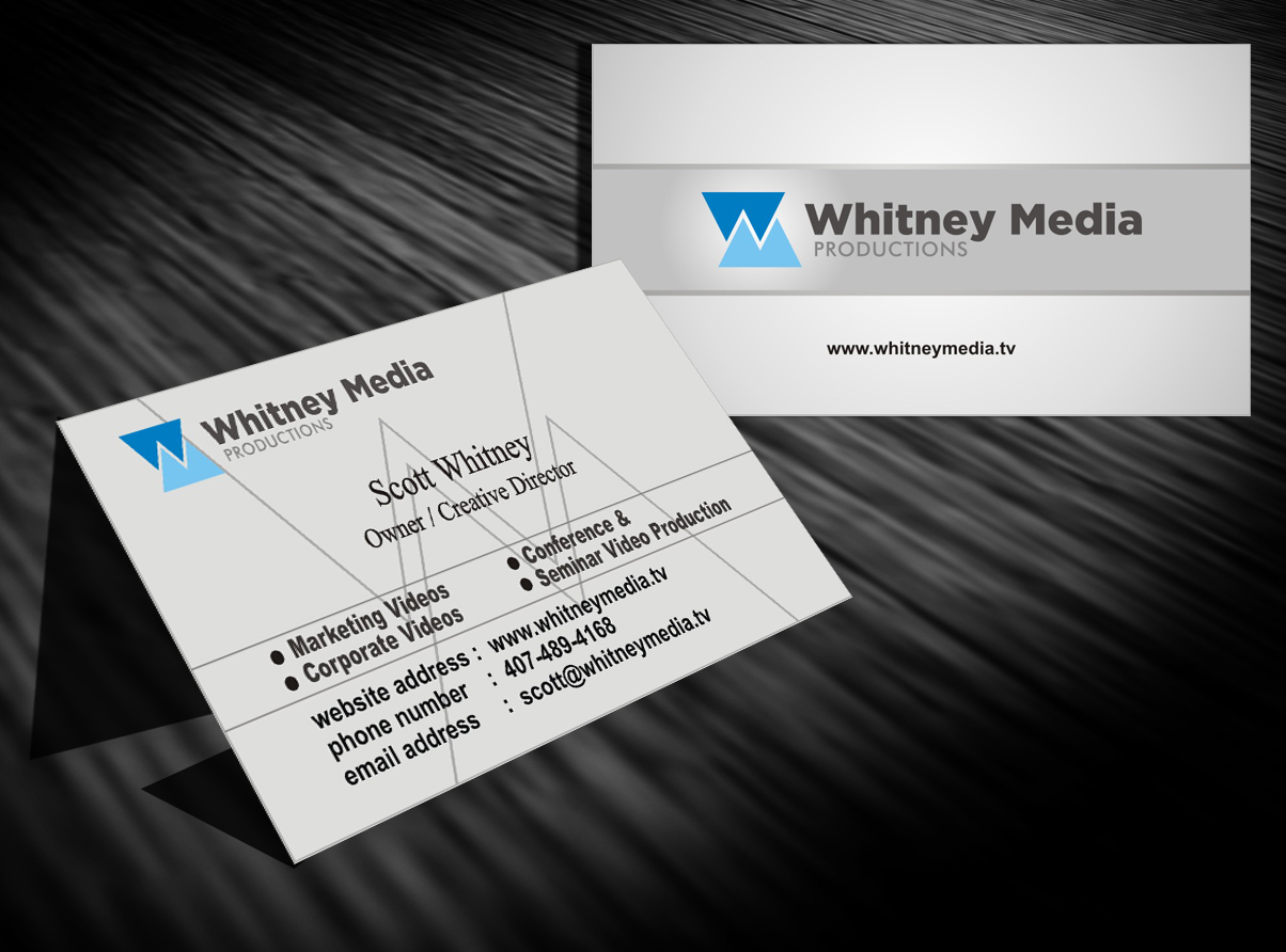 Business Card Design by Ron_Hab Graphics for Whitney Media Productions | Design #4402018