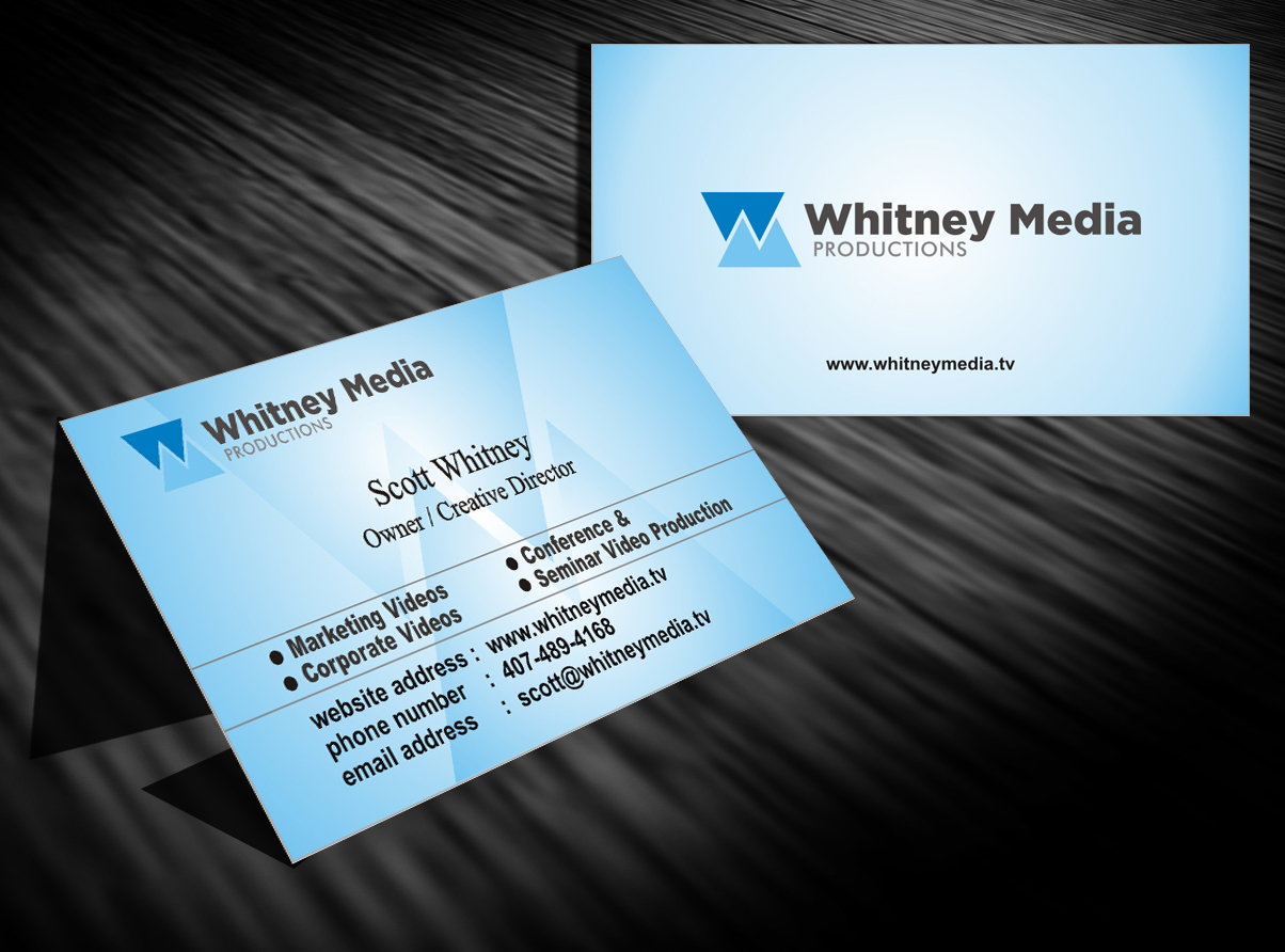 Business Card Design by Ron_Hab Graphics for Whitney Media Productions | Design #4402020