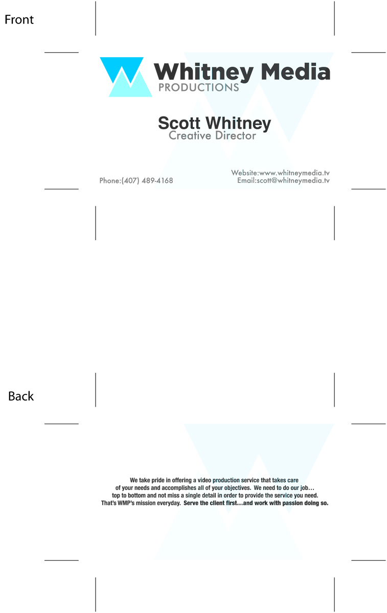 Business Card Design by MissxKris for Whitney Media Productions | Design #4379715