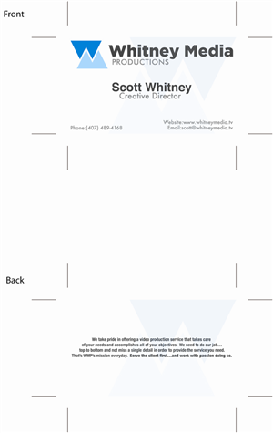 Business Card Design by MissxKris for Whitney Media Productions | Design #4379715