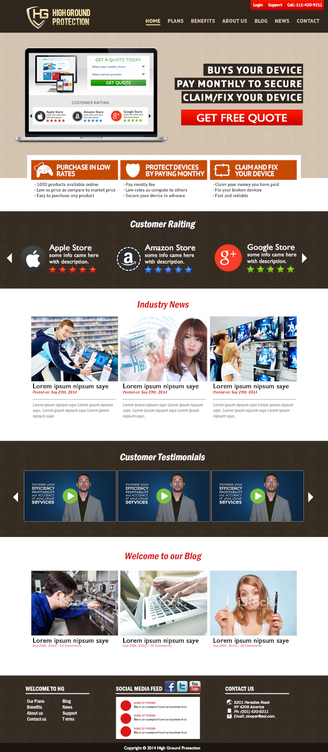 Wordpress Design by Handsome for this project | Design #4608619