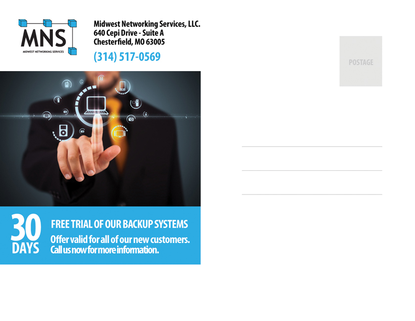 Postcard Design by an3 for Midwest Networking Services | Design #4448858