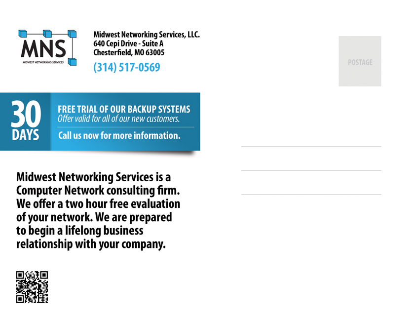 Postcard Design by an3 for Midwest Networking Services | Design #4489893
