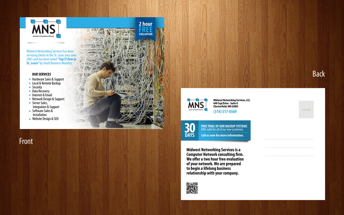 Postcard Design by an3 for Midwest Networking Services | Design: #4496300