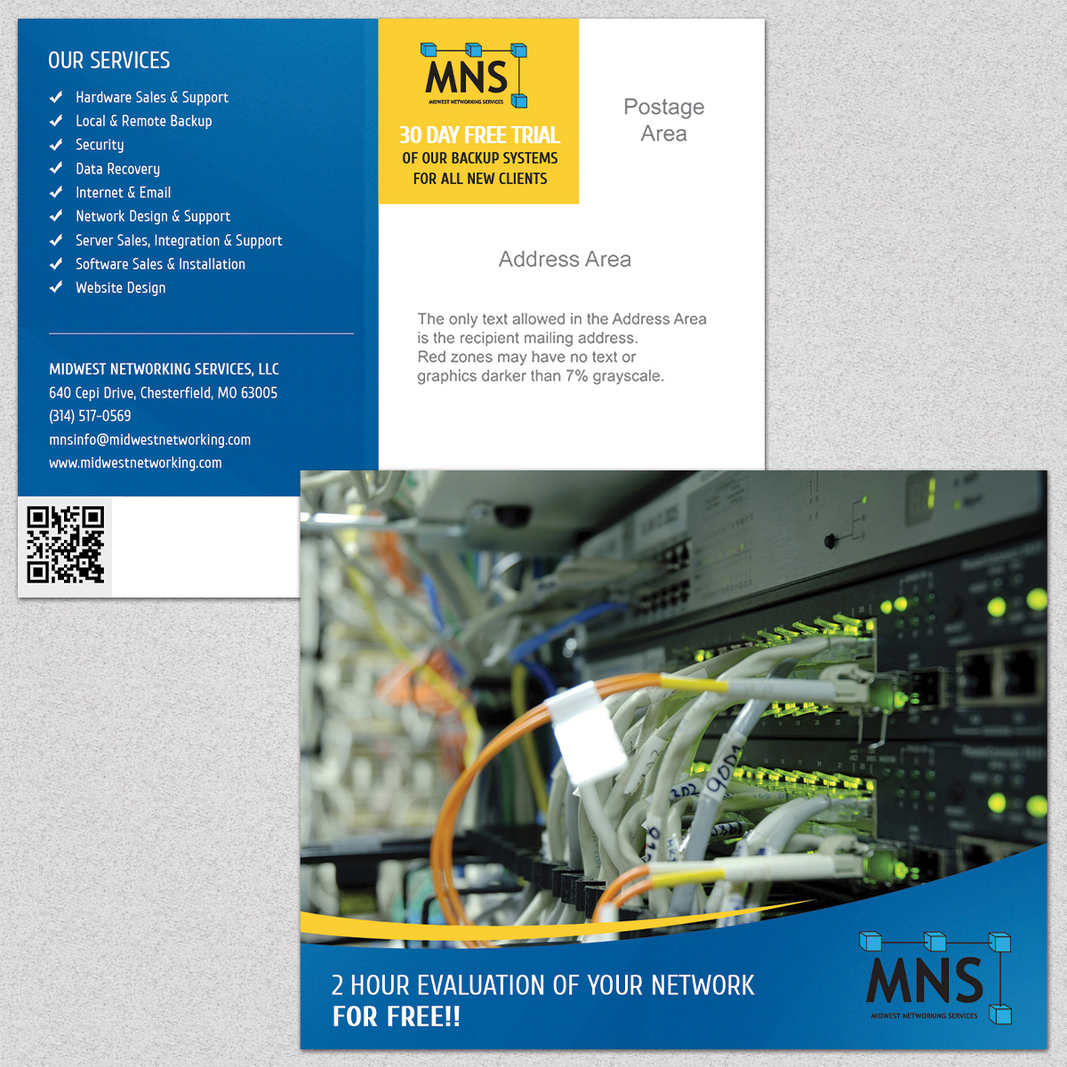 Postcard Design by Deip designs for Midwest Networking Services | Design #4480577