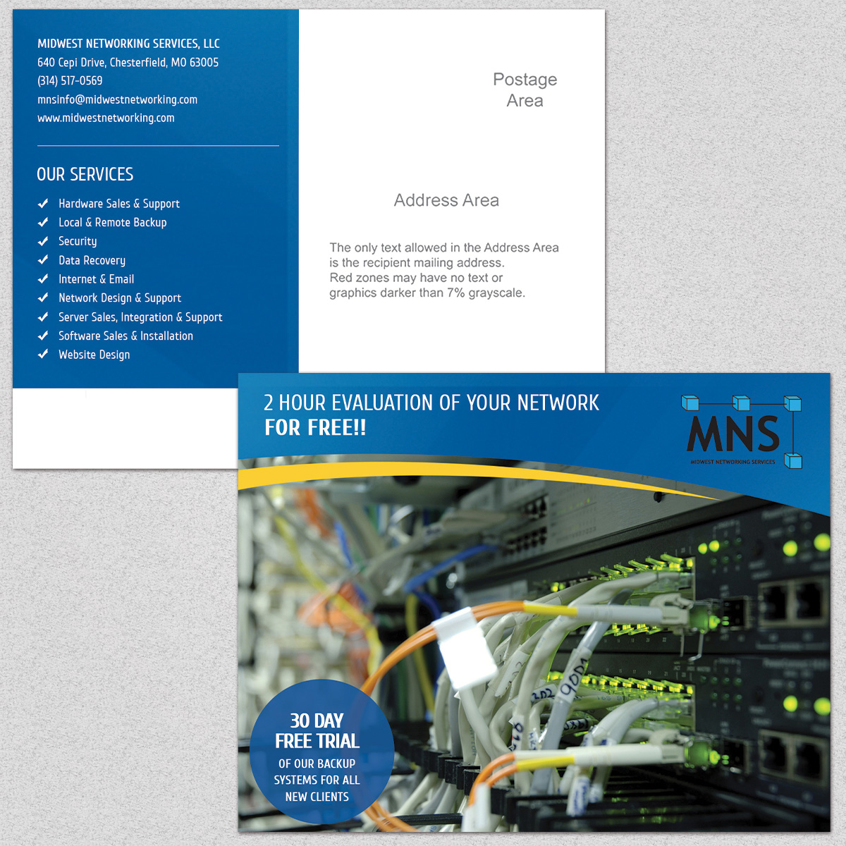 Postcard Design by Deip designs for Midwest Networking Services | Design #4487684