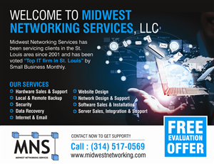 Postcard Design by rkailas for Midwest Networking Services | Design: #4491985