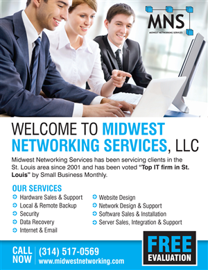 Postcard Design by rkailas for Midwest Networking Services | Design: #4492450