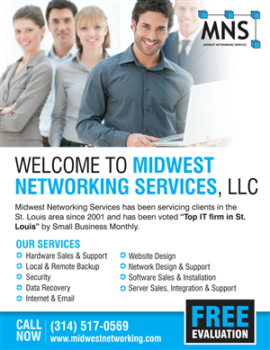 Postcard Design by rkailas for Midwest Networking Services | Design: #4492455