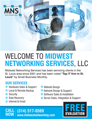 Postcard Design by rkailas for Midwest Networking Services | Design: #4492505